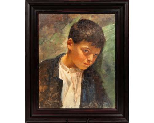 Meyer-Waldeck Kunz, Study head of nostalgia portrait of a boy with melancholy eyes 2