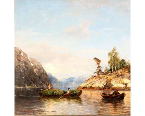 Noors fjordenschilderij