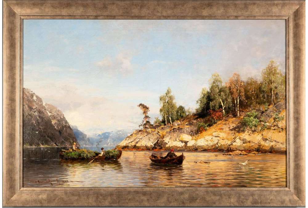 Peinture de fjord norvégien