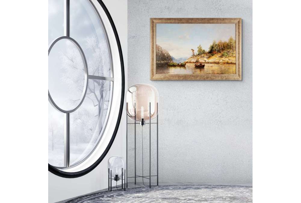 Peinture de fjord norvégien