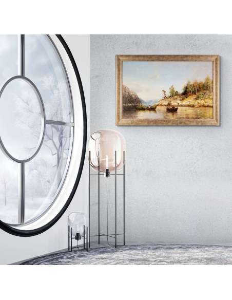 Peinture de fjord norvégien