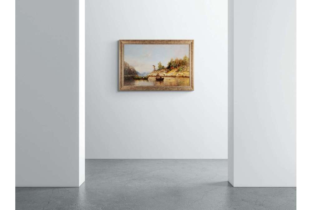 Peinture de fjord norvégien