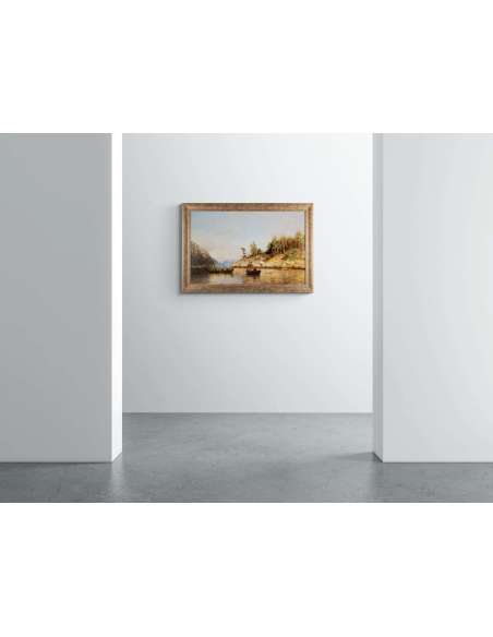 Peinture de fjord norvégien