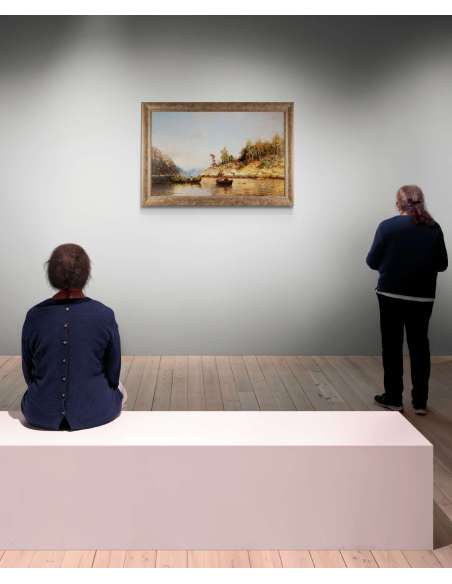 Peinture de fjord norvégien