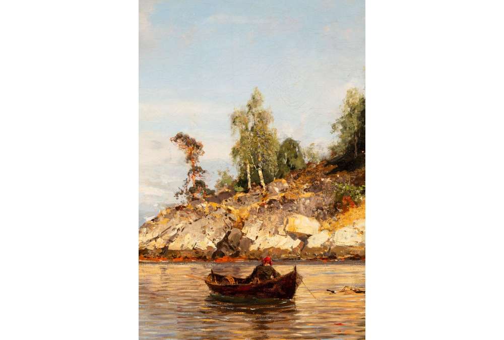 Peinture de fjord norvégien