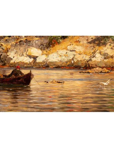 Peinture de fjord norvégien