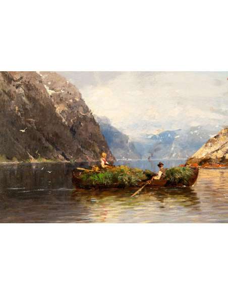 Peinture de fjord norvégien