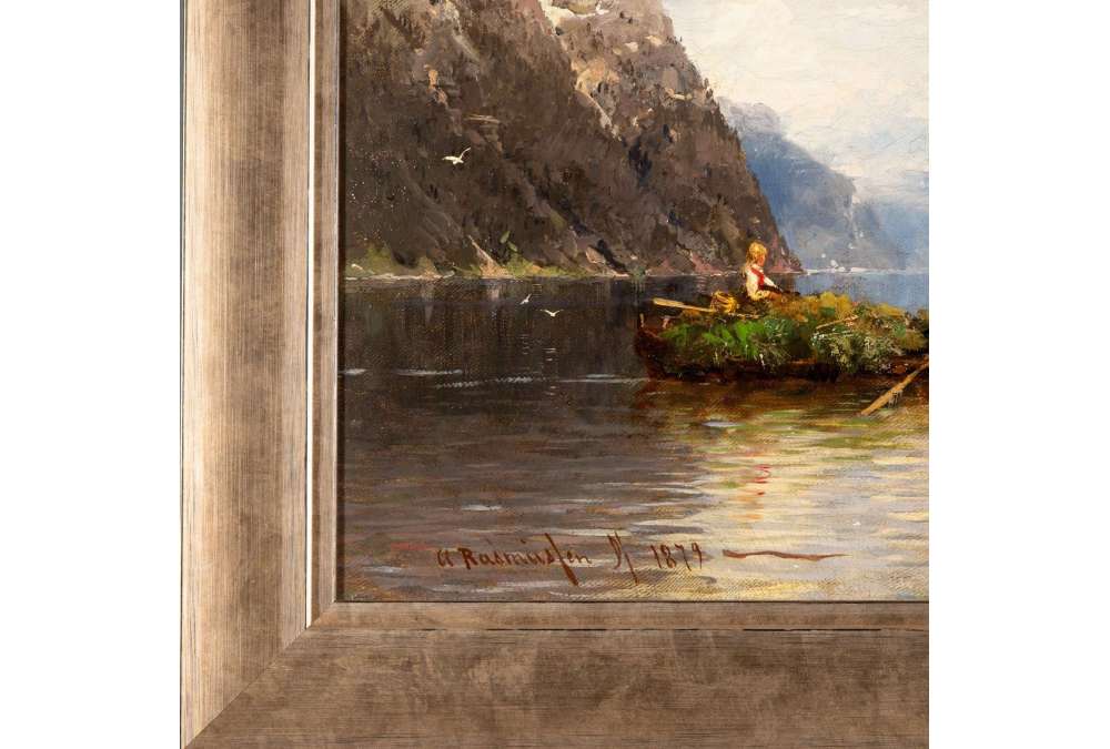 Peinture de fjord norvégien