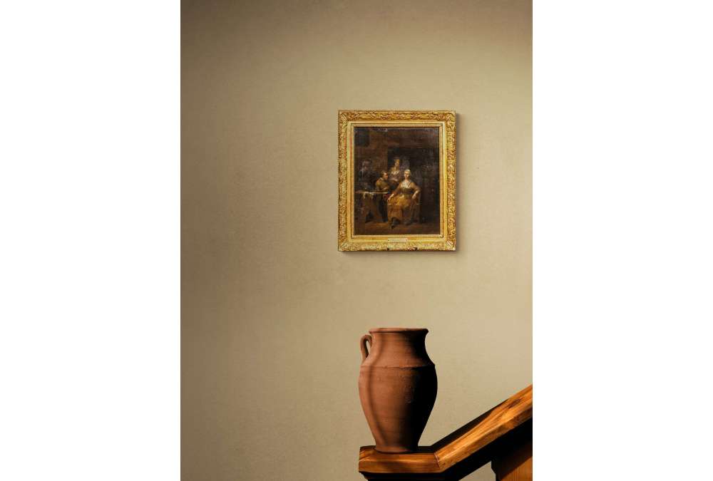 Peinture huile sur toile du 18e siècle de Jan Baptist Lambrechts