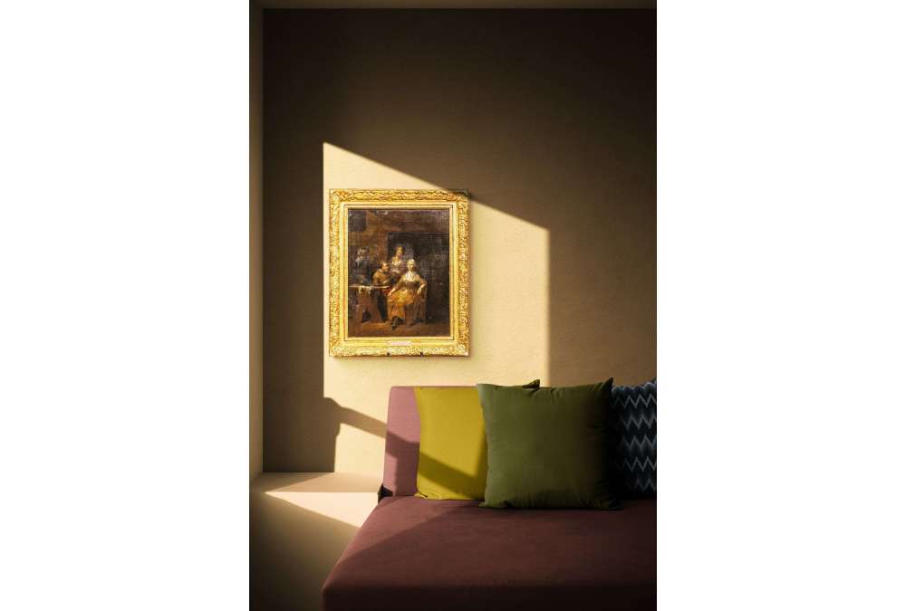 Peinture huile sur toile du 18e siècle de Jan Baptist Lambrechts