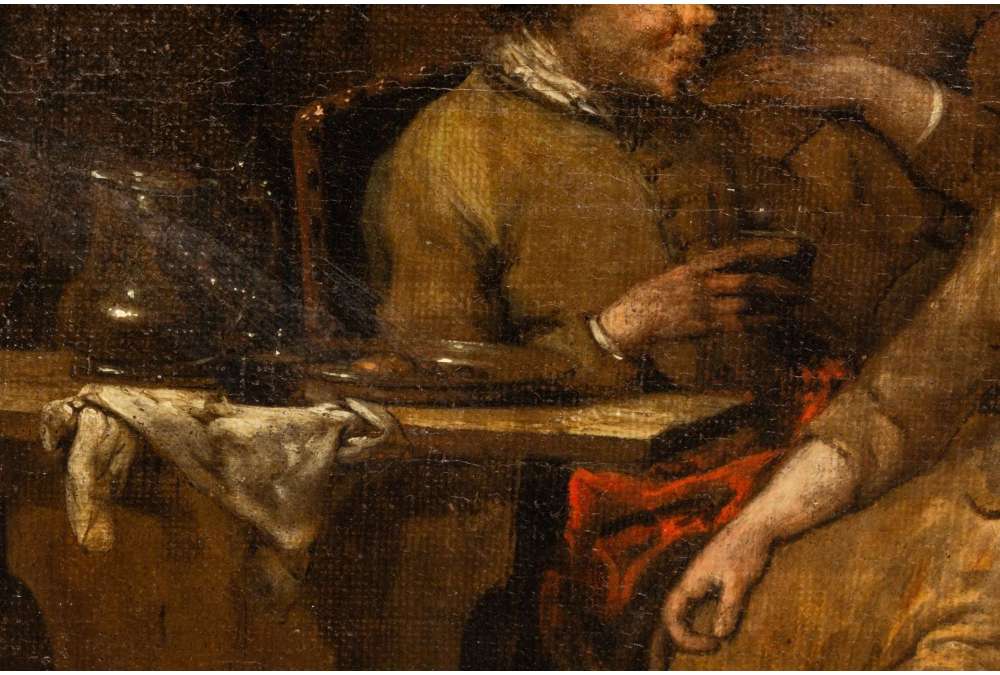 Peinture huile sur toile du 18e siècle de Jan Baptist Lambrechts