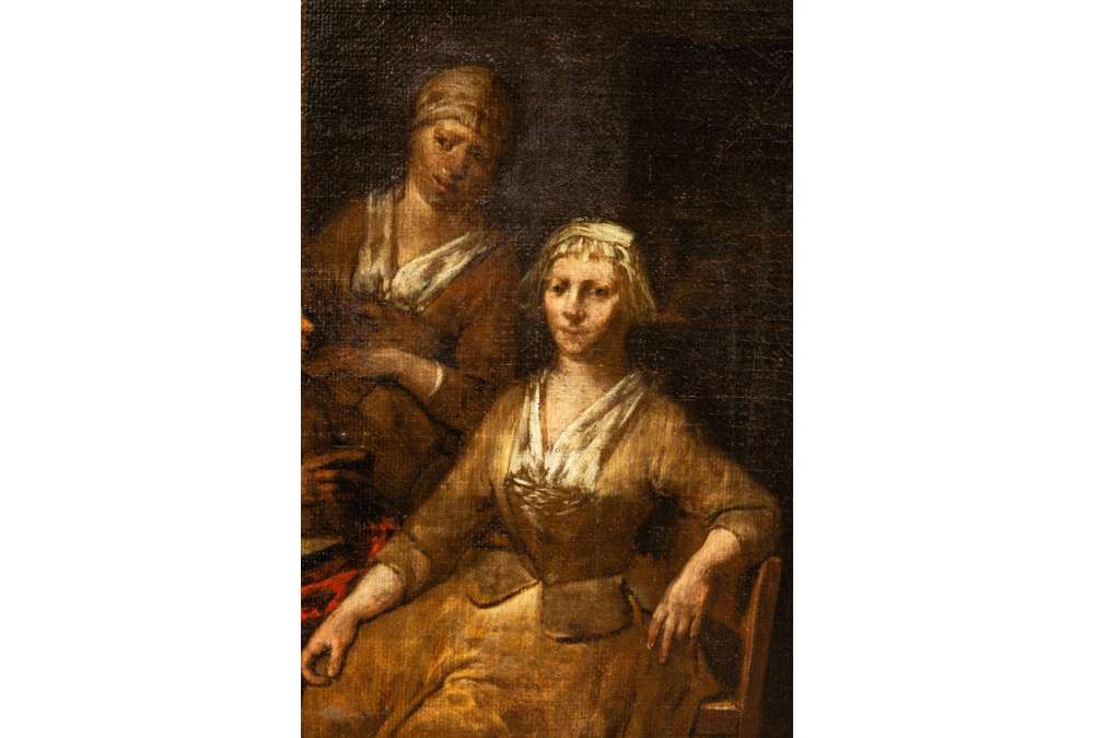 Peinture huile sur toile du 18e siècle de Jan Baptist Lambrechts