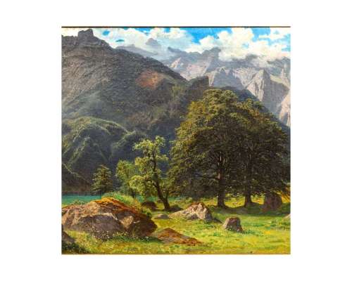 Alpine landschap schilderij van François Roffiaen
