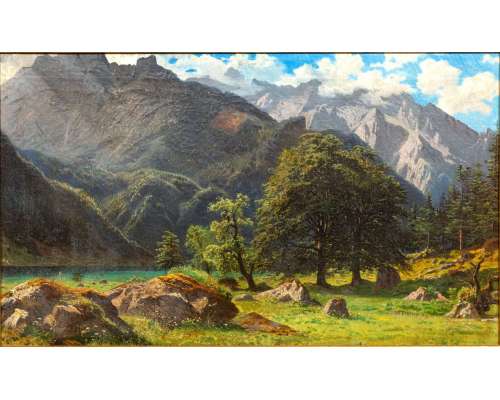 Alpine landschap schilderij van François Roffiaen 2