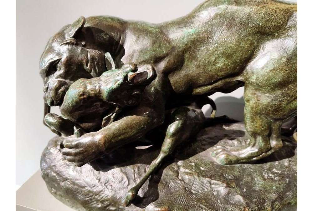 Antoine-Louis Barye Brons - Tijger en Antilope - Hector Brame Gieting