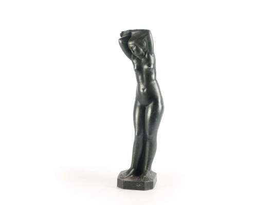 Jeune Femme Debout, les Bras sur la Tête – Bronze de Henri Parayre (1879-1970), 1929 2