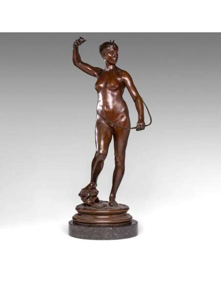 Diane Chasseresse en bronze par Alexandre Falguière