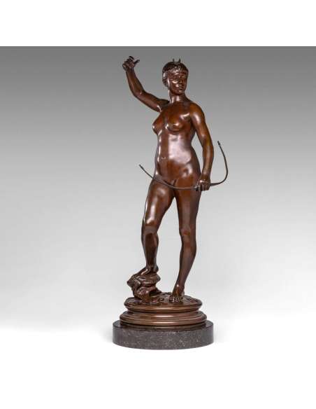 Diane Chasseresse en bronze par Alexandre Falguière