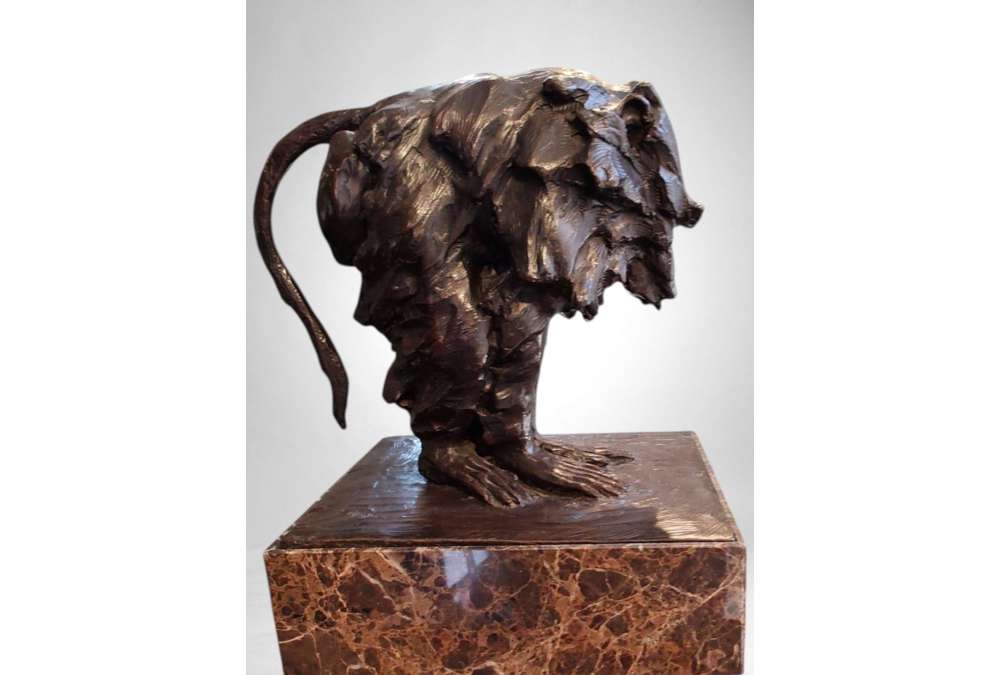 Bronze Hamadryas Baboon by Guido Righetti