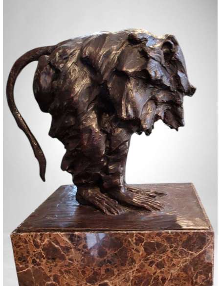 Bronze Hamadryas Baboon by Guido Righetti