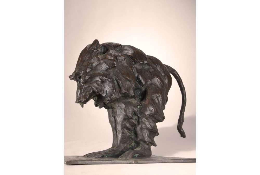 Bronze Hamadryas Baboon by Guido Righetti