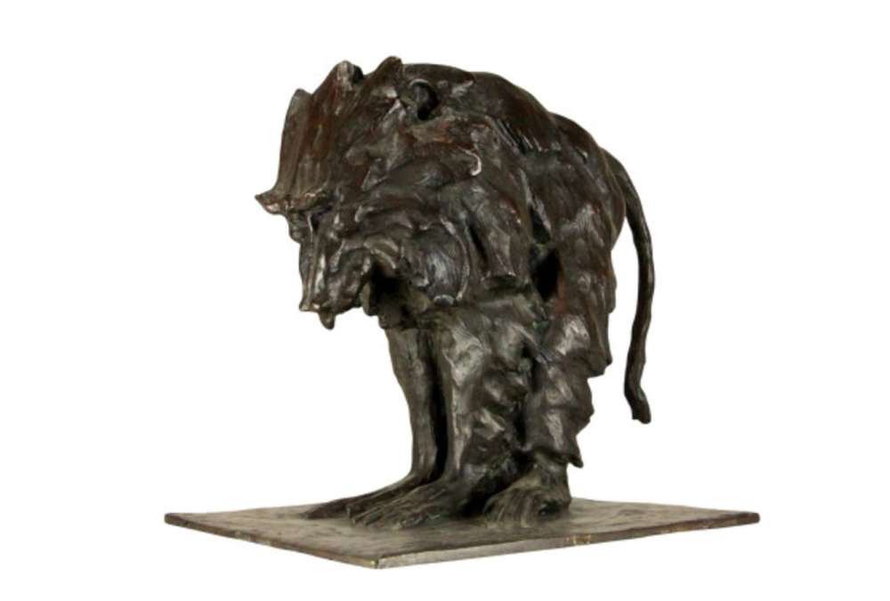 Bronze Hamadryas Baboon by Guido Righetti