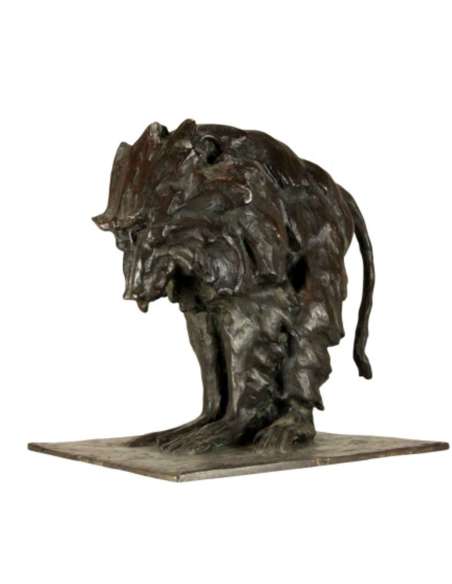 Bronze Hamadryas Baboon by Guido Righetti