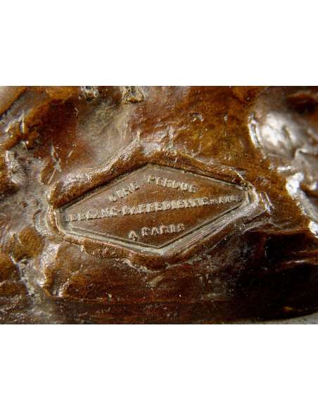 Giacomo Merculiano : Tigre du Bengale en Bronze XXe Siècle