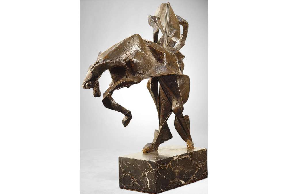 Bucéphale (également intitulée Alexandre, roi de Macédoine) – Sculpture en bronze de Manolis Tzobanakis