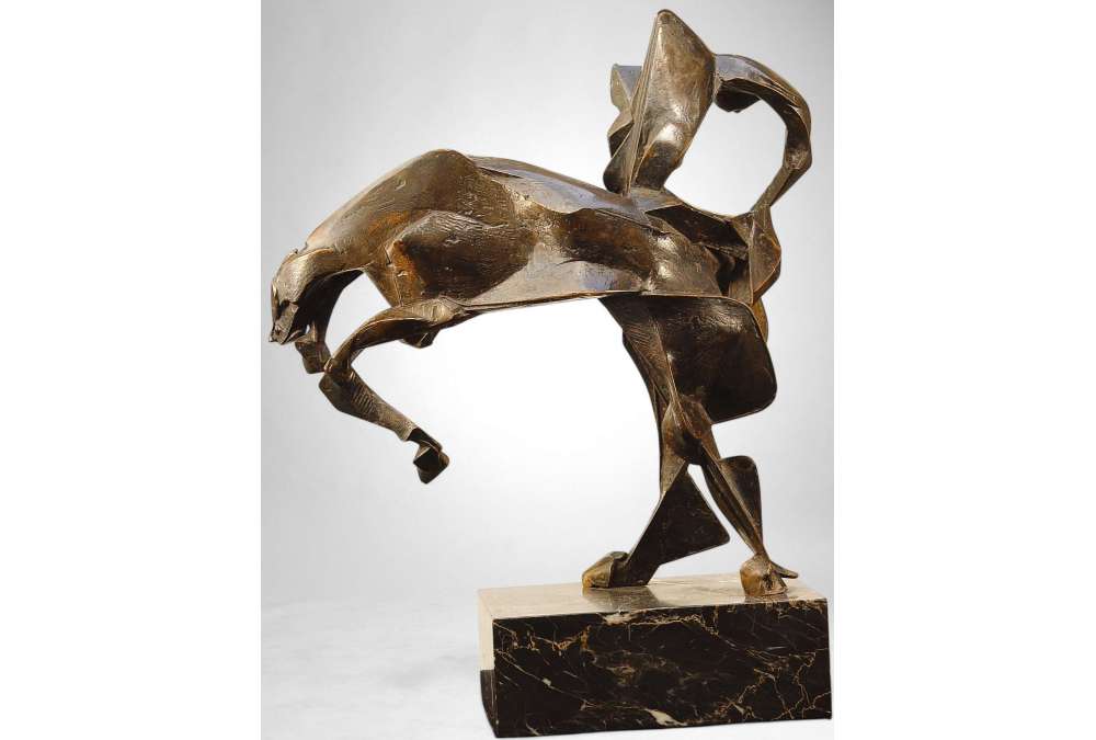 Bucéphale (également intitulée Alexandre, roi de Macédoine) – Sculpture en bronze de Manolis Tzobanakis