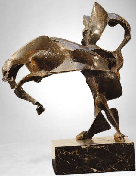 Bucéphale (également intitulée Alexandre, roi de Macédoine) – Sculpture en bronze de Manolis Tzobanakis