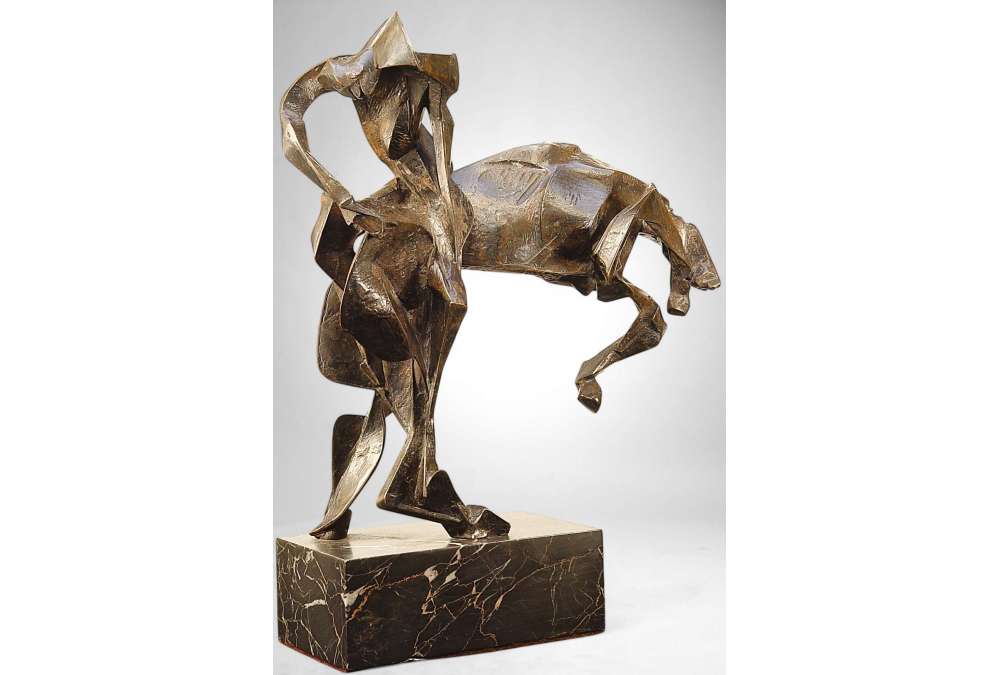 Bucéphale (également intitulée Alexandre, roi de Macédoine) – Sculpture en bronze de Manolis Tzobanakis