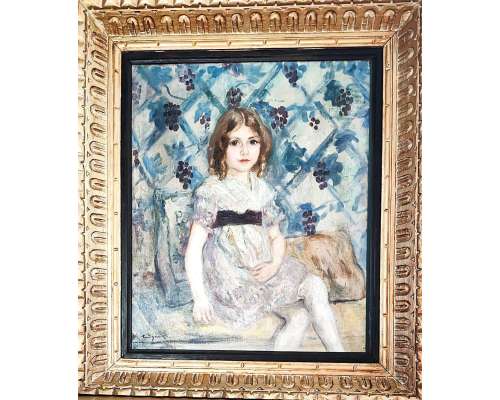 Jeune Fille Assise - Oil on canvas by Tancrède Synave (1870-1936)