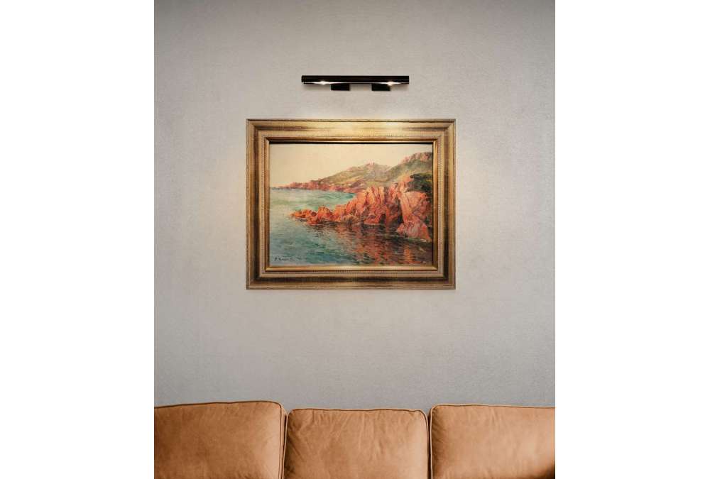 Formations rocheuses de la Calanche, Corse, Huile sur toile par Paul Justin Marcel Balmigère