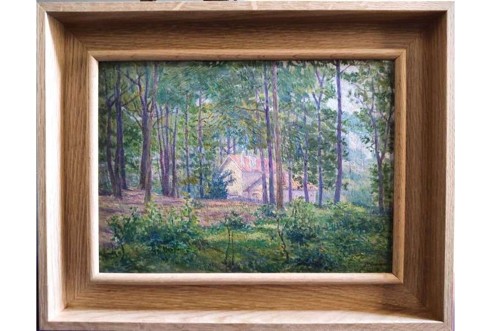 Forest near Meudon (Versailles), Oil on panel by Fritz Van Loo (1871–1957)