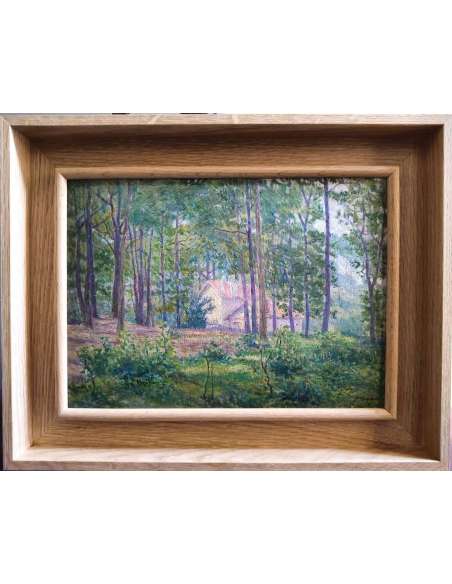 Forest near Meudon (Versailles), Oil on panel by Fritz Van Loo (1871–1957)