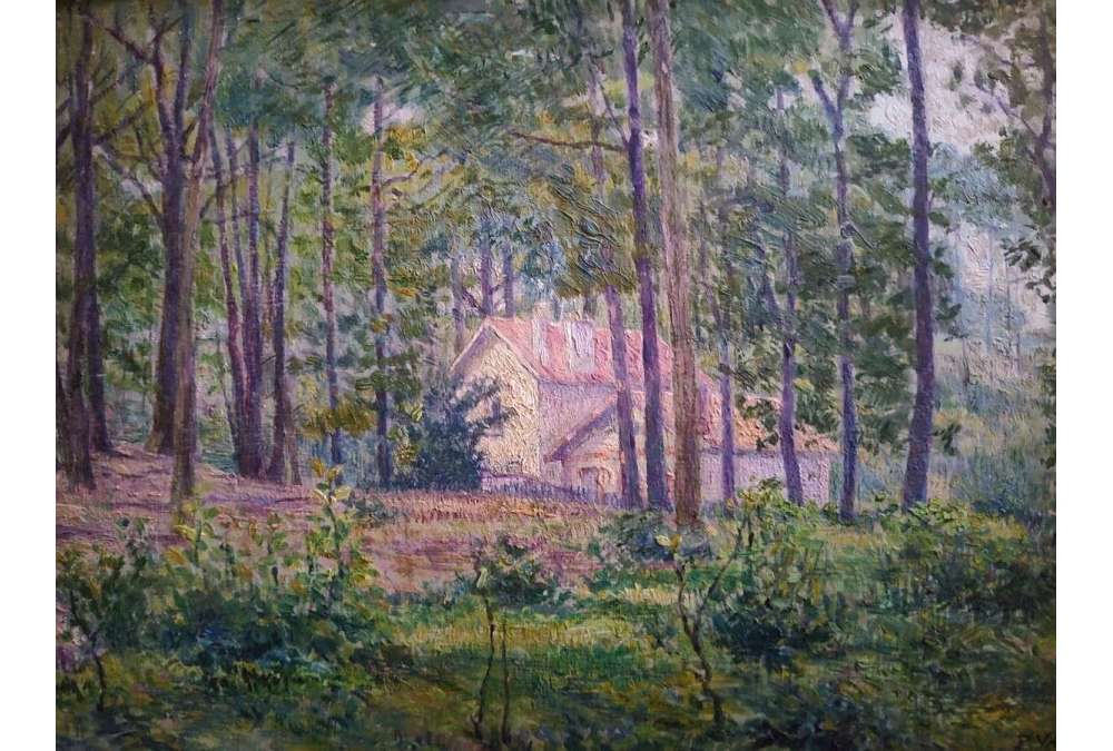 Forest near Meudon (Versailles), Oil on panel by Fritz Van Loo (1871–1957)