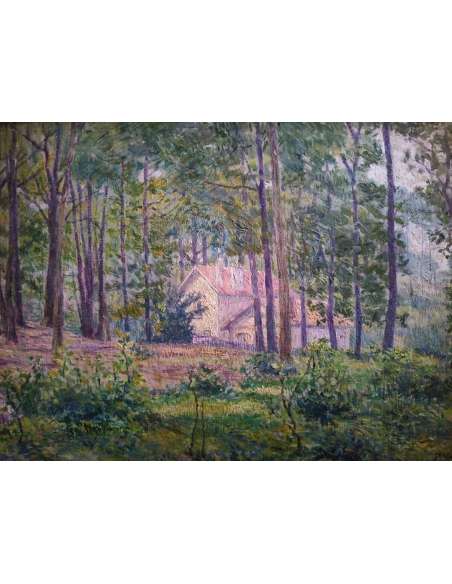 Forest near Meudon (Versailles), Oil on panel by Fritz Van Loo (1871–1957)