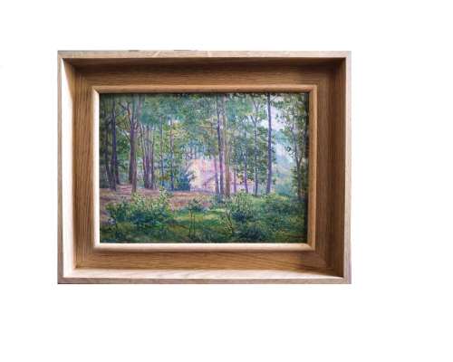 Bos bij Meudon (Versailles), Olieverf op paneel door Fritz Van Loo (1871–1957)
