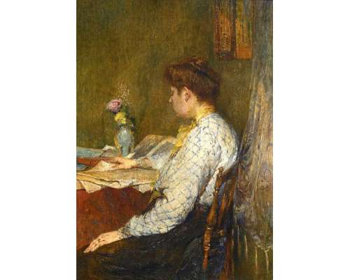 Lezende Dame, Olieverf op doek ca. 1896 2