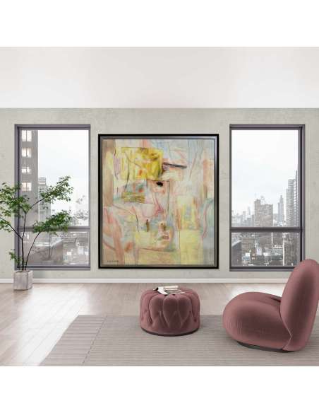 L'île du Phénix, Huile sur toile par Pierre Vlerick (1923–1999)