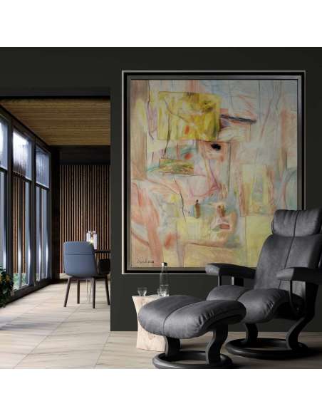 L'île du Phénix, Huile sur toile par Pierre Vlerick (1923–1999)