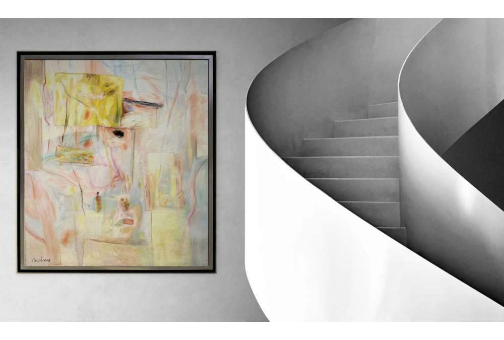 L'île du Phénix, Huile sur toile par Pierre Vlerick (1923–1999)