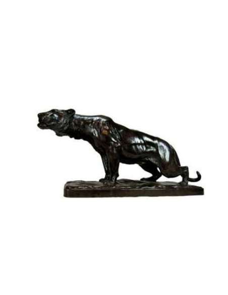 Bronze Georges Gardet Panthère à l'affût profil