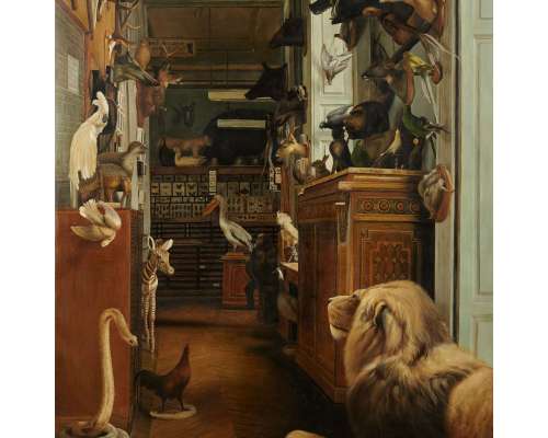 Convey J+Oil on canvas+The Workshop of the taxidermist