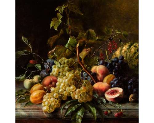 Constans Léon Louis Aristide (1815-1871)+ Nature morte au papillon