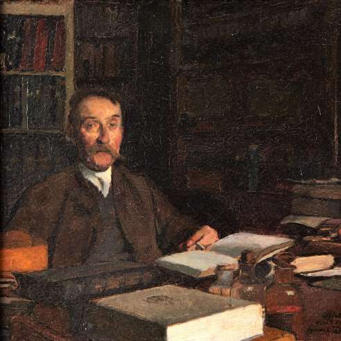 Devambez André (1867-1943)+Huile sur carton epais+ Le docteur Pignol