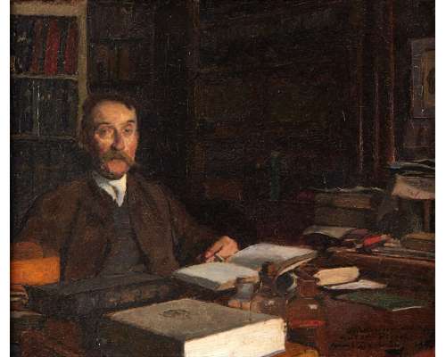 Devambez André (1867-1943)+Oil on thick cardboard+ Doctor Pignol 2