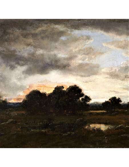 Olieverf op doek Schemering door Diaz de la Peña