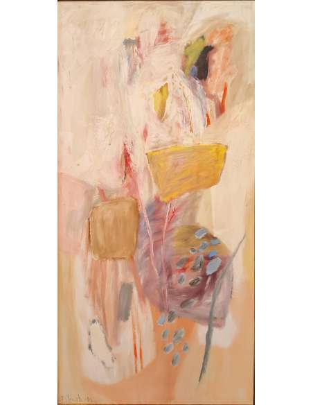 Pierre Vlerick 1962 lyrische abstractie schilderij Geen nachtschade